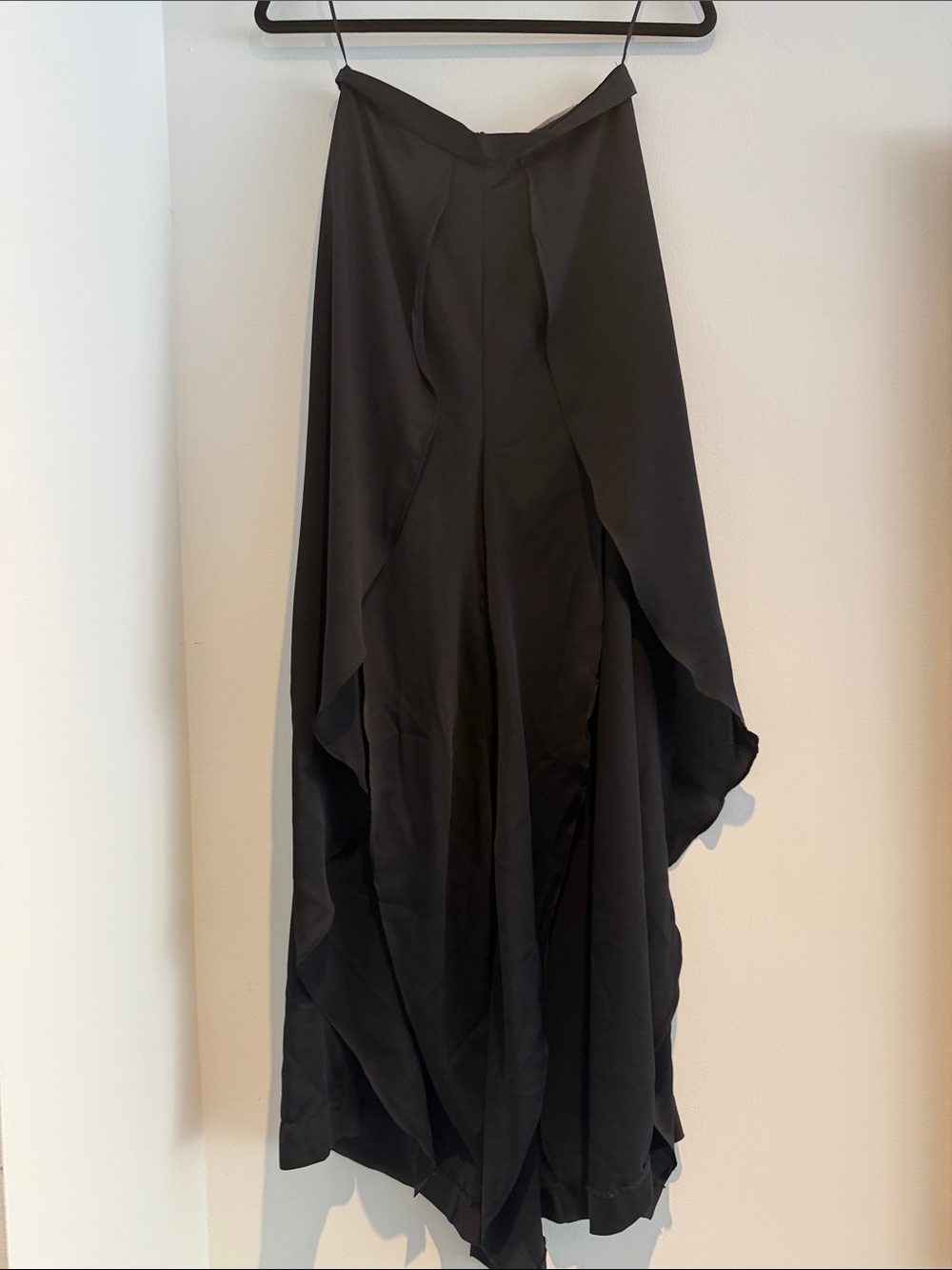 Keepsake Black Draped Front Slit Pants - Women
